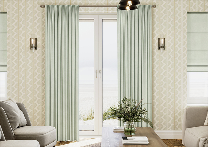 Faux Suede, Duckegg - Made to Measure Curtains - Image 3